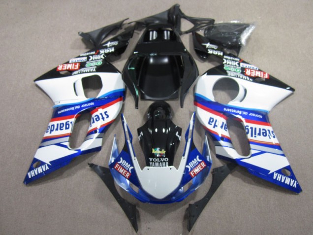 Abs 1998-2002 BM FIMER VOLVO Blue White Black Yamaha YZF R6 Motor Fairings