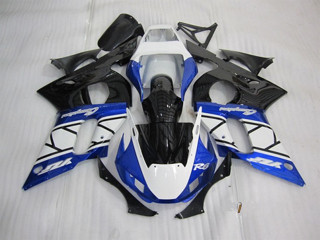 Abs 1998-2002 Blue White Black Yamaha YZF R6 Motorbike Fairings