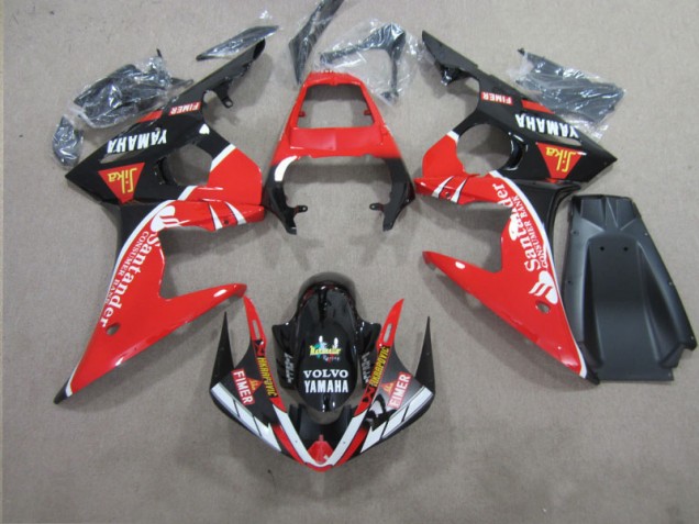 Abs 2003-2005 Red Black Santander Yamaha YZF R6 Motorcycle Replacement Fairings