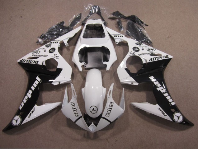 Abs 2003-2005 White Black Yamaha YZF R6 Motorbike Fairings