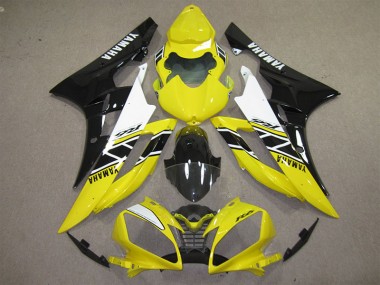 Abs 2006-2007 Yellow Black Decal Yamaha YZF R6 Motorcycle Fairings Kits