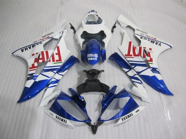 Abs 2006-2007 Blue White Fiat Yamaha YZF R6 Motorcyle Fairings