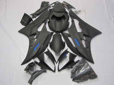 Abs 2006-2007 Black Blue Decal Yamaha YZF R6 Motorcycle Fairings Kit