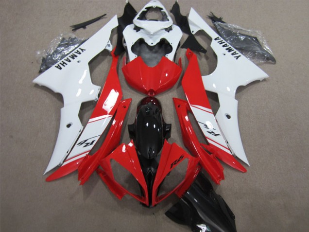 Abs 2008-2016 Red White Black Decal Yamaha YZF R6 Bike Fairing